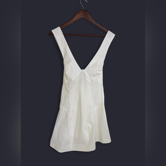 NWT Free People Cotton Bow Back Mini Dress - Picture 2 of 6